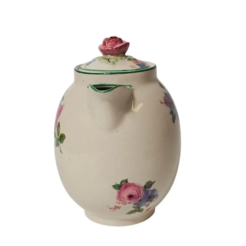 1940s-50s Fondeville Ambassador Ware England Mini Teapot Rose Finial